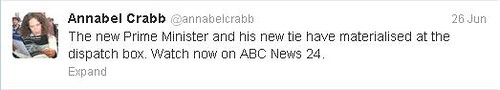 Annabel Crabb had many great tweet during the night
