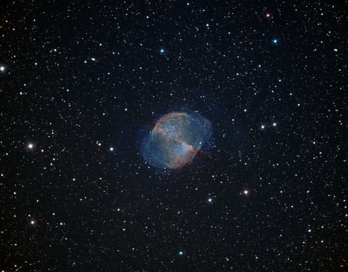 M27 - Ha and OIII - re-process. by Mick Hyde
