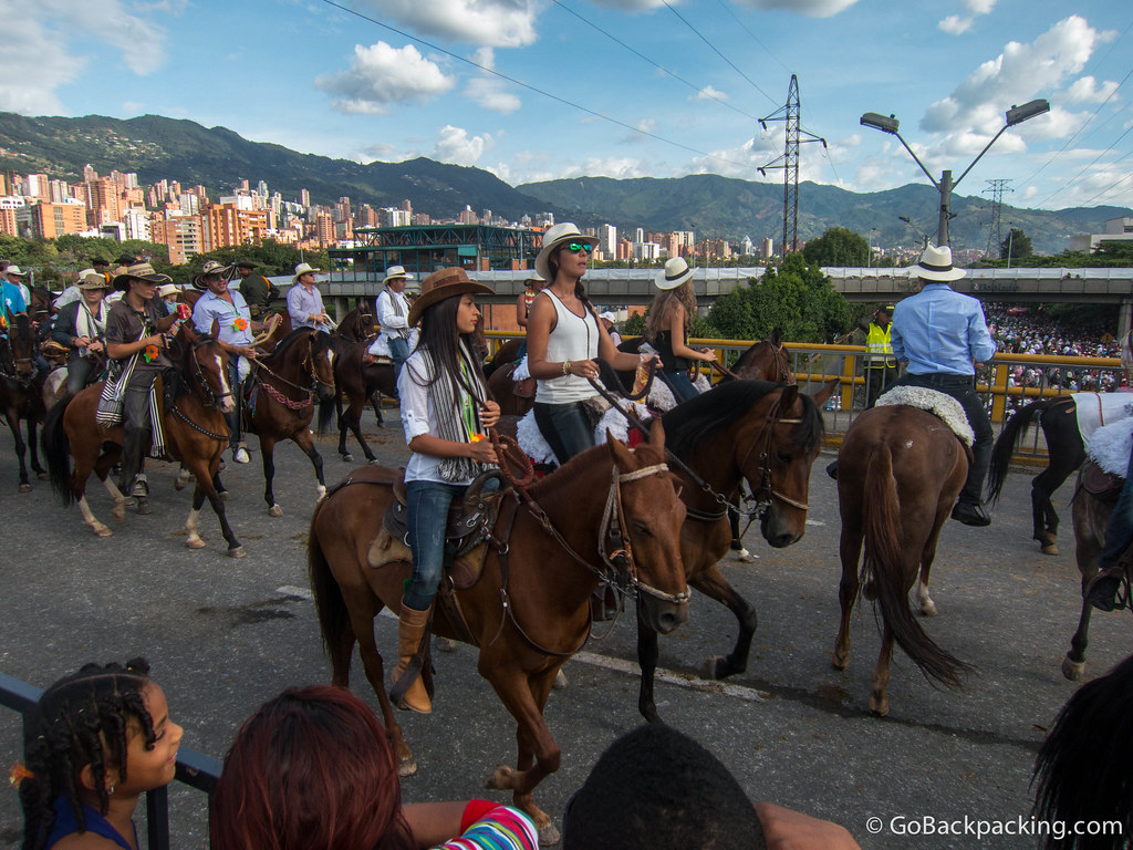 In order to cross from the east side of the river to the west side, the horses go over a bridge near the Poblado metro station