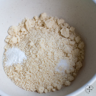measure almond, salt and baking powder