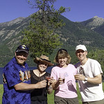 Matt, Trish, Claire and Doug Adams - Holland Lake Cheers!
