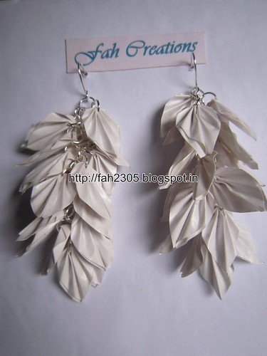 Handmade Jewelry - Origami Paper Leaves Earrings (3) by fah2305