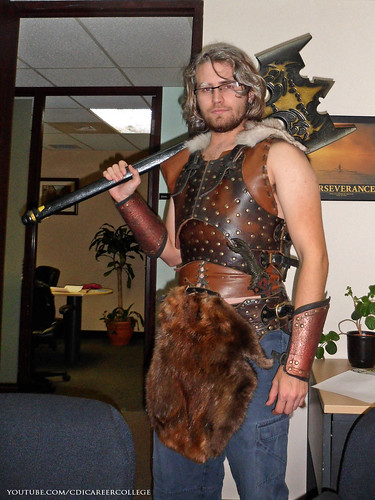 CDI College Laval Campus Halloween Costumes and Decoration Themes - Brave Warrior with an Axe