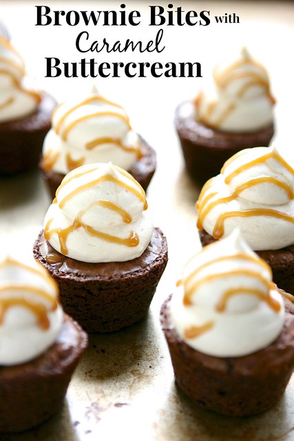 Brownie Bites with Caramel Buttercream 3