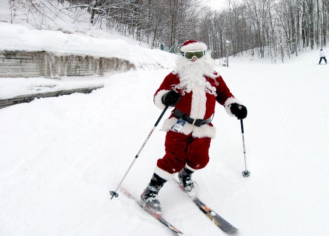 Skiing Santa (Shanty Creek)