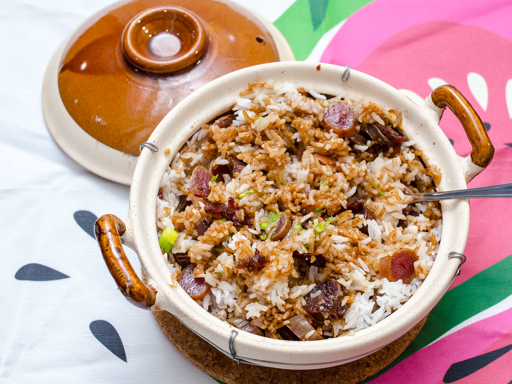 Claypot Rice with Chinese Sausage
