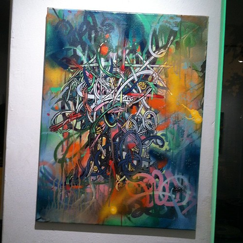 #abstract #graffiti #luv1 #knotwerk #painting #artshow #trenton #mygoodness #219gallery #canvas
