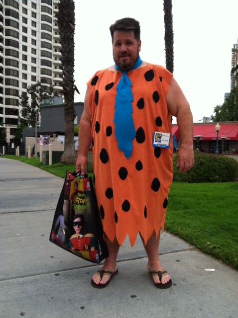 barney rubble on his way to comic con