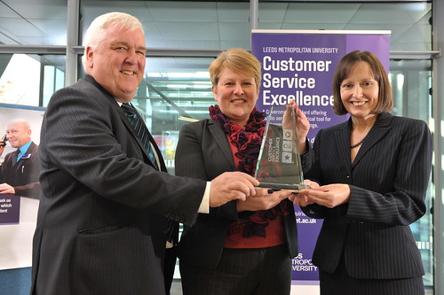 Customer Service Excellence plaque presentation