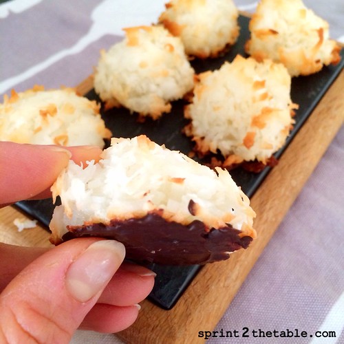 Coconut Macaroons with chocolate