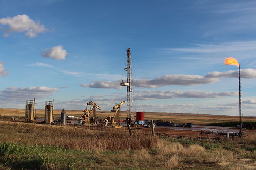 oil well site near Tioga, ND