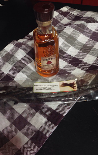 Making vanilla extract with Four Roses Bourbon