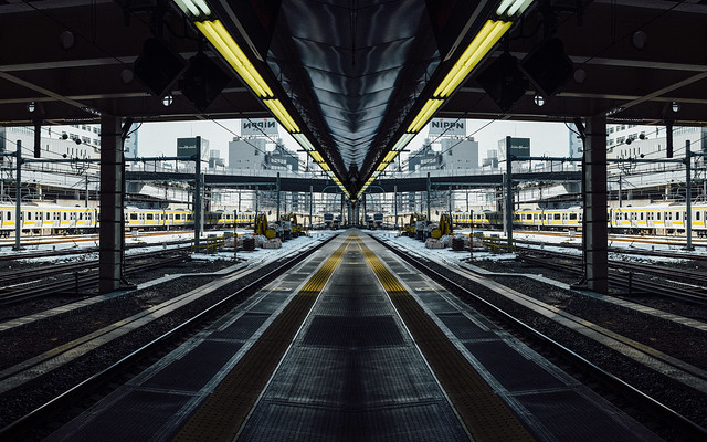 japan, train, station