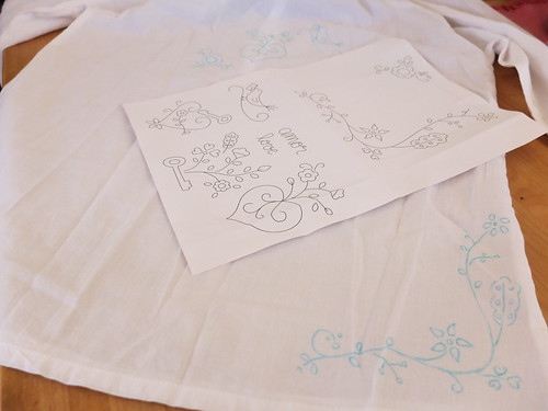 New embroidery pattern inspired by Portuguese traditional fiancé kerchiefs embroidery