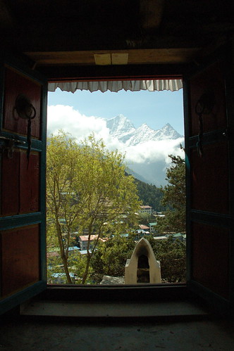 Window onto Namche, Nepal