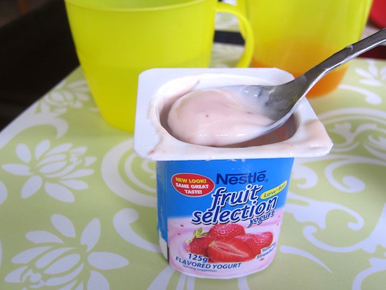 Comfort food: Strawberry yogurt