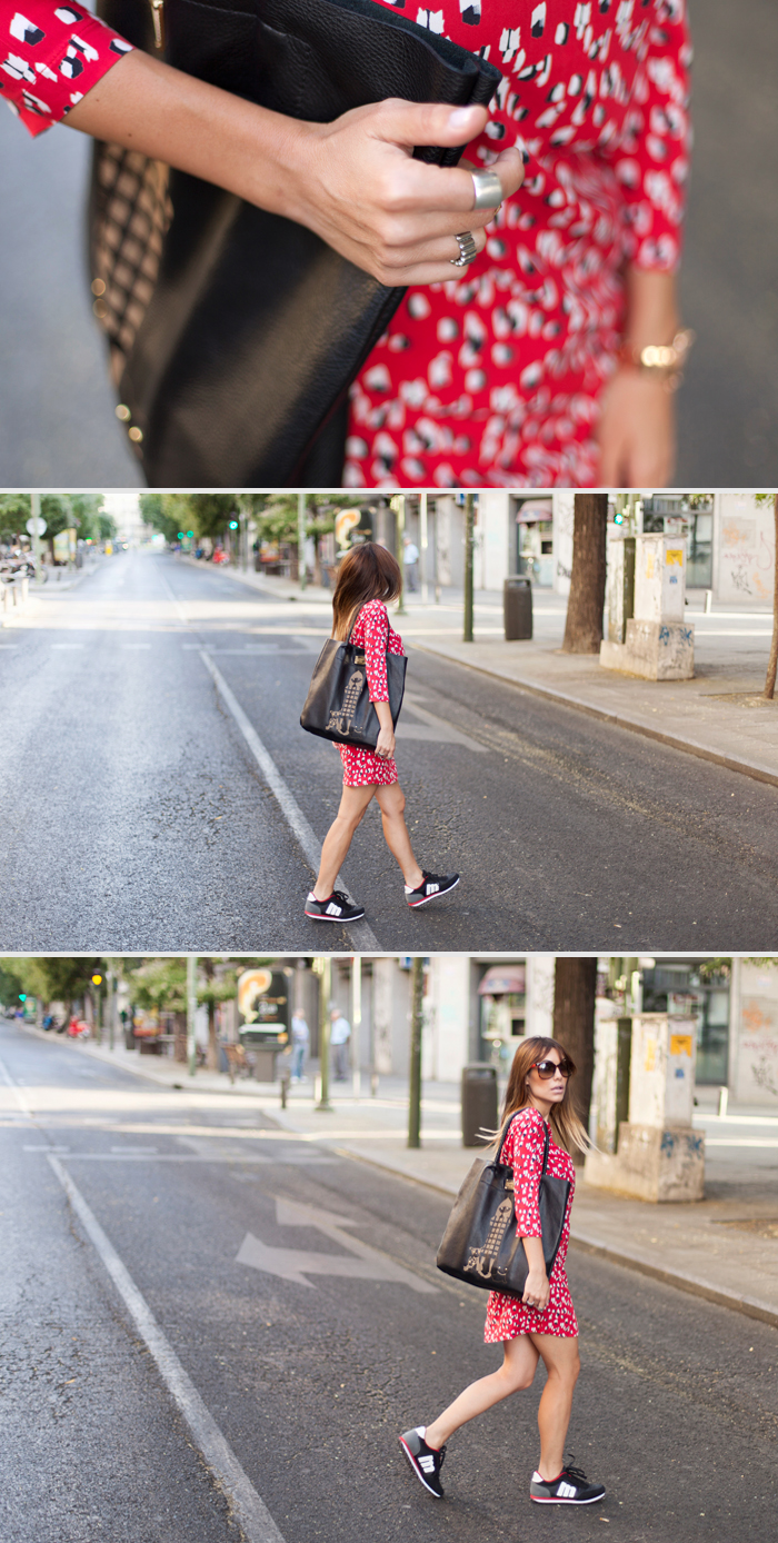 street style barbara crespo just for fun not to run! mustang sneakers outfit