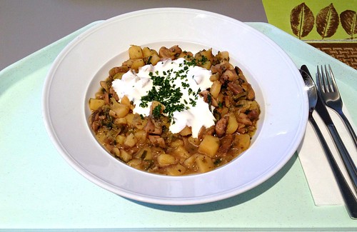 Pilzpfanne mit Lauch & Kartoffeln / Mushroom fry with leek & potatoes