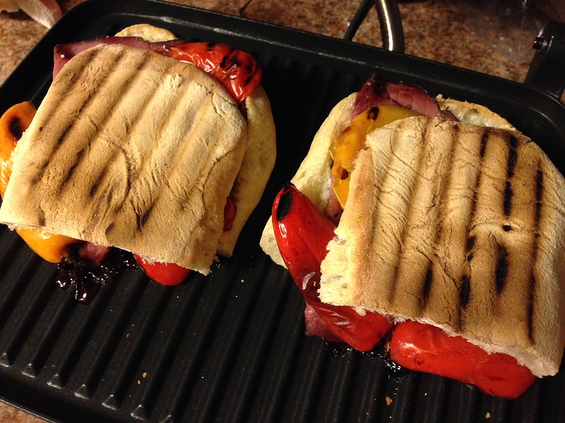 Crisp hot ciabatta sandwiches!