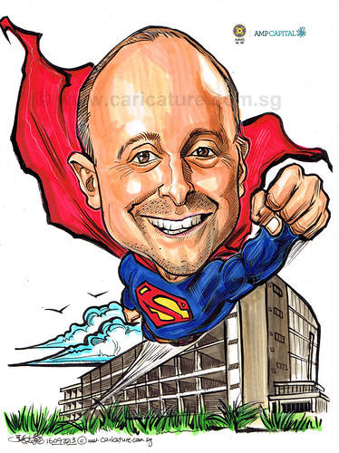 Superman caricature for AMP Capital