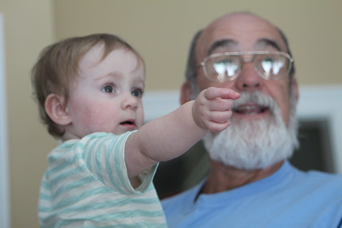 Martin Pointing with Grandpa