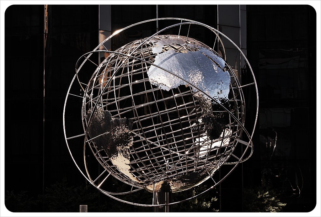 new york columbus circle globe