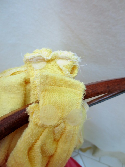 Belle towel dress: shoulder detail
