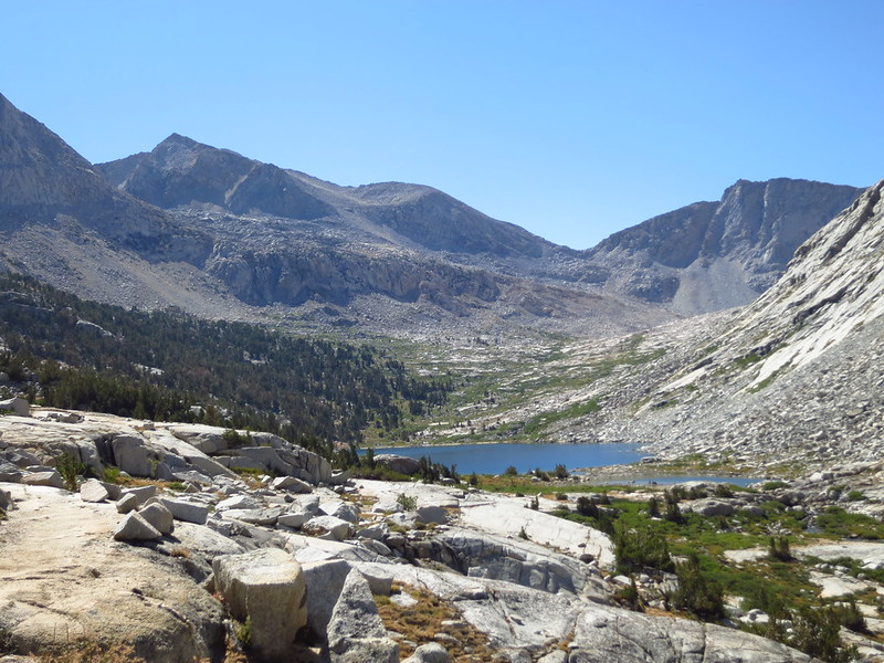 Upper Palisade Lake in Kings Canyon National Park from the JMT