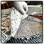 Making a good impression #ceramics #clay #handbuilding #crochet