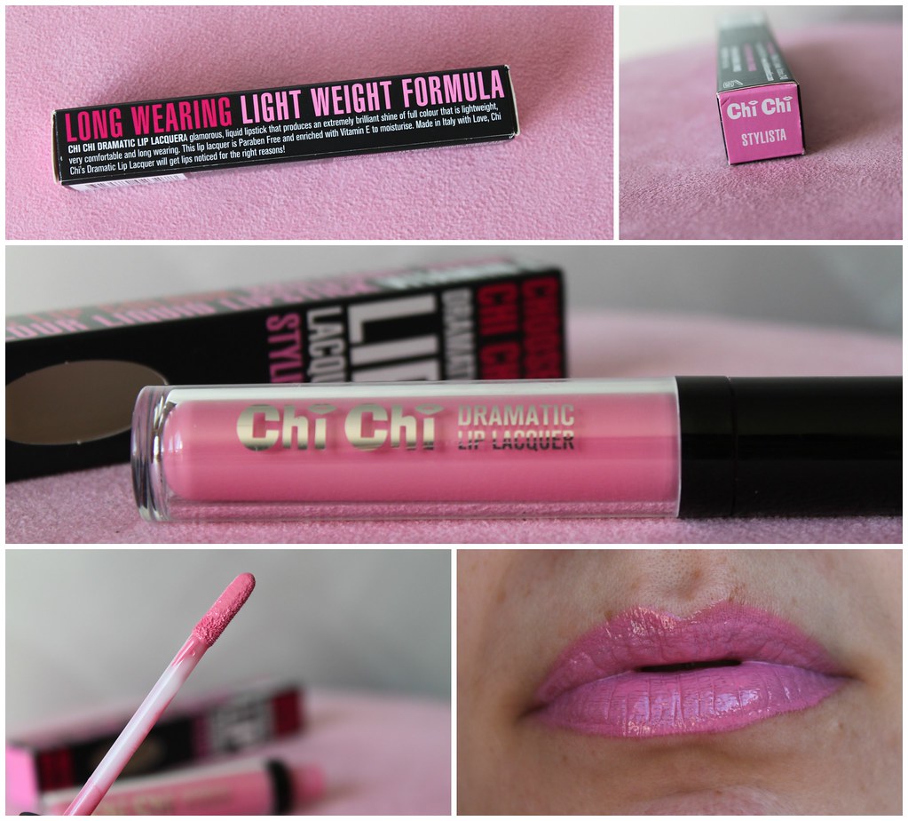 Chi chi stylista dramatic lip lacquer gloss pink from italy with love australian beauty review ausbeautyreview blog blogger aussie pastel bright creamy quality Myer makeup cosmetics aussie swatch
