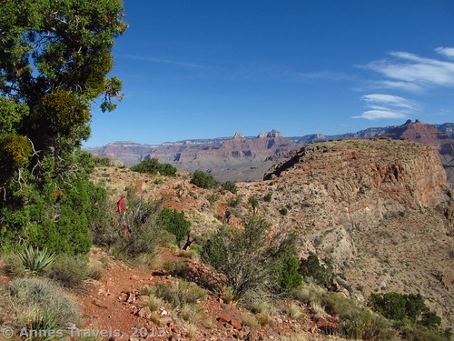 Heading toward Horseshoe Mesa's western arm on the Grandview Trail, Grand Canyon National Park, Arizona
