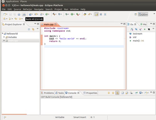 Ubuntu 12.04 Eclipse New C++ Project 7