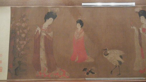DSCN6228 _ Court Ladies Adorning Their Hair with Flowers (detail 3), Fang ZHOU, 46x180cm, Liaoning Museum, Shenyang, China