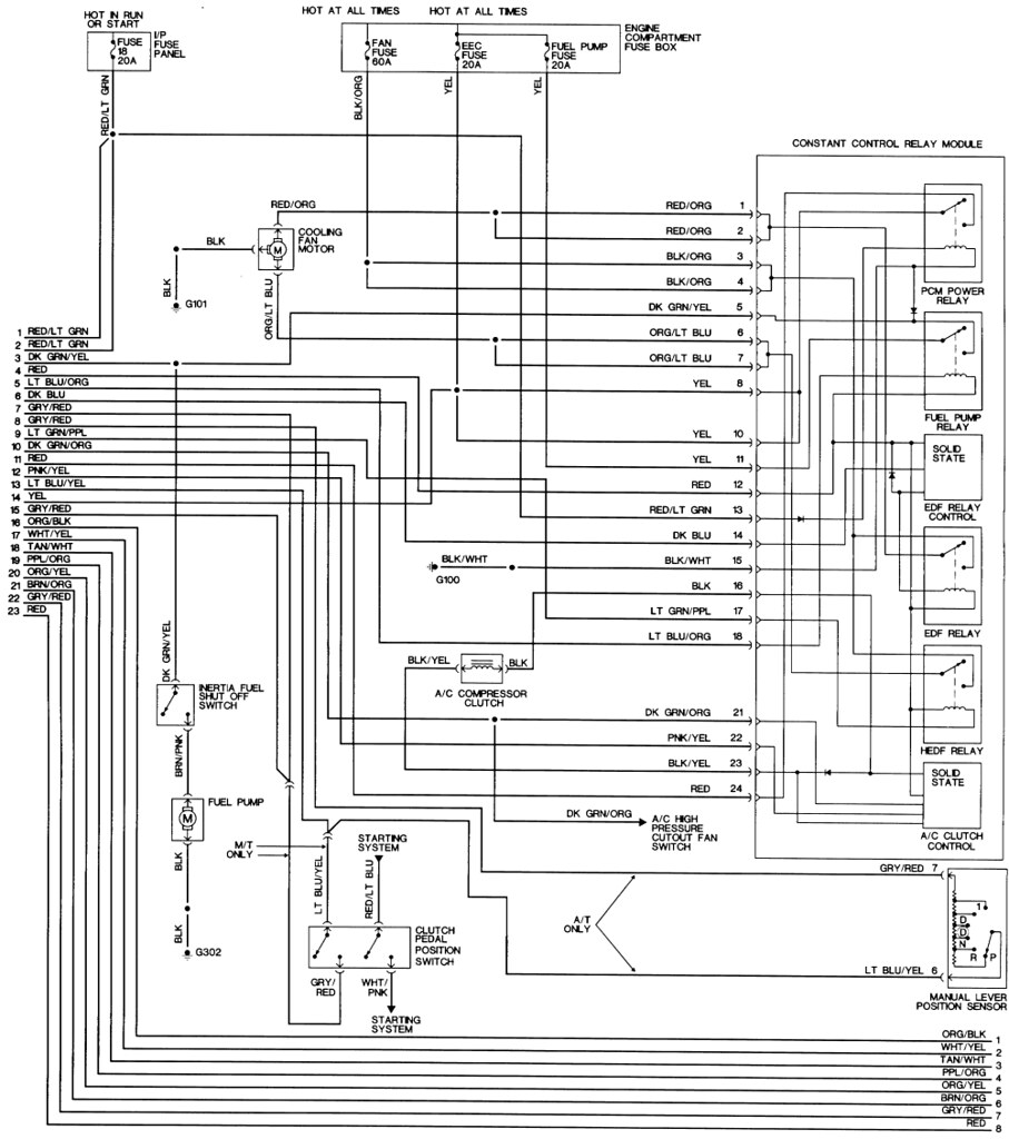 Tracing a CCRM to ECM wire in a 95 GT | Ford Mustang Forums Ford Mustang Radio Wiring Diagram Corral.net