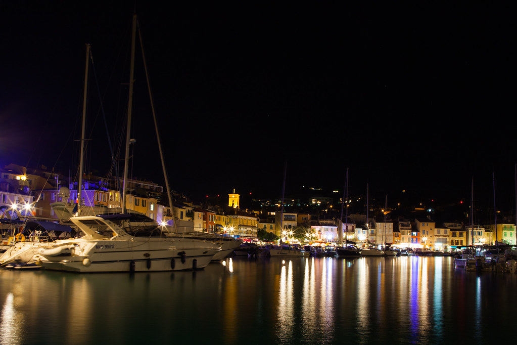 Cassis Harbor at Night