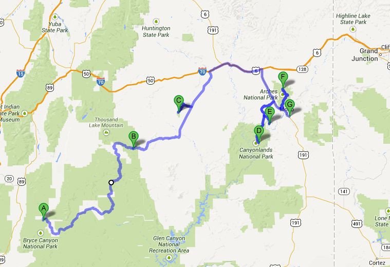 Viernes Día 19 de Julio:  Bryce Canyon - Capitol Reef - Goblin Valley - Moab - 25 días por los parques nacionales del Oeste de USA: un Road Trip de 10500 kms (1)