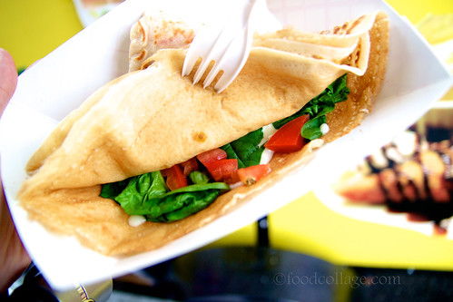 Tomato, Spinach, and Cheese Crepe at Pgh Crepes Cart