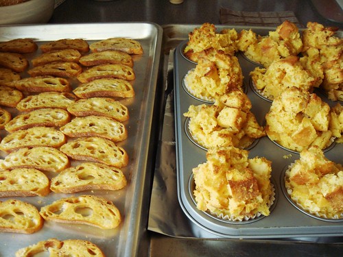 Stale Bread Transformed: Olive Oil Toast & Bread Pudding Muffin
