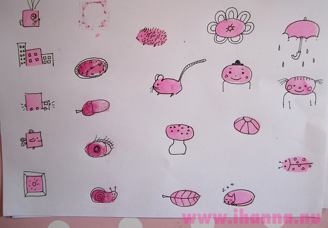 Craft-a-doodle: iHanna's Finger Stamp Creatures