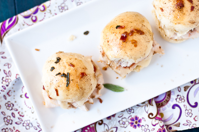 Baked Turkey & Cranberry Sliders with Browned Sage Butter