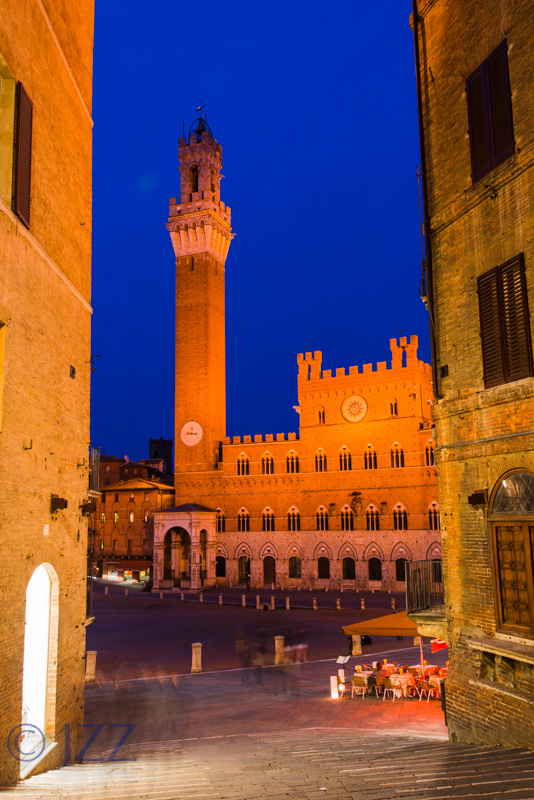 Piazza del Campo after sunset, Siena