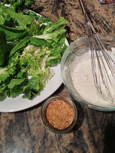 Greens with Horseradish–Crème Fraîche Dressing Angelina