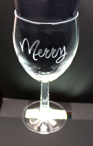 Christmas Wine Glass Back