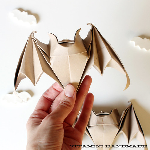 Origami bats for Halloween!