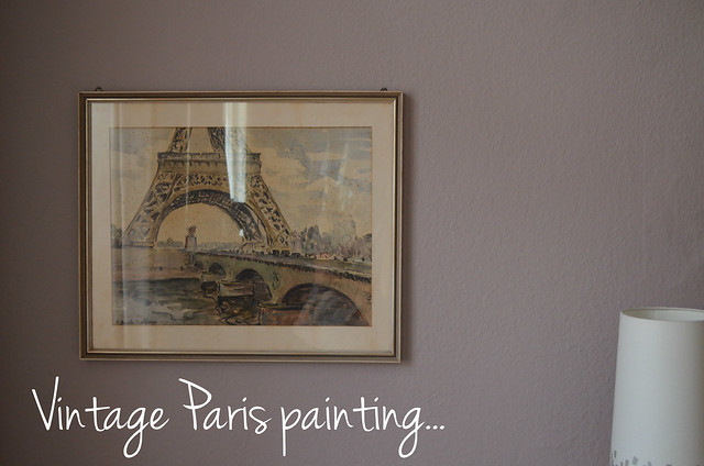 Vintage Paris painting