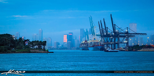 Port-of-Miami-with-City-Skyline-in-Background by Captain Kimo