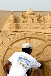 Sand artist Sudam Pradhan