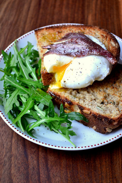 Poached Eggs with Anchovies Recipe (1)