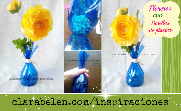 Como hacer un florero con botellas de plastico recicladas