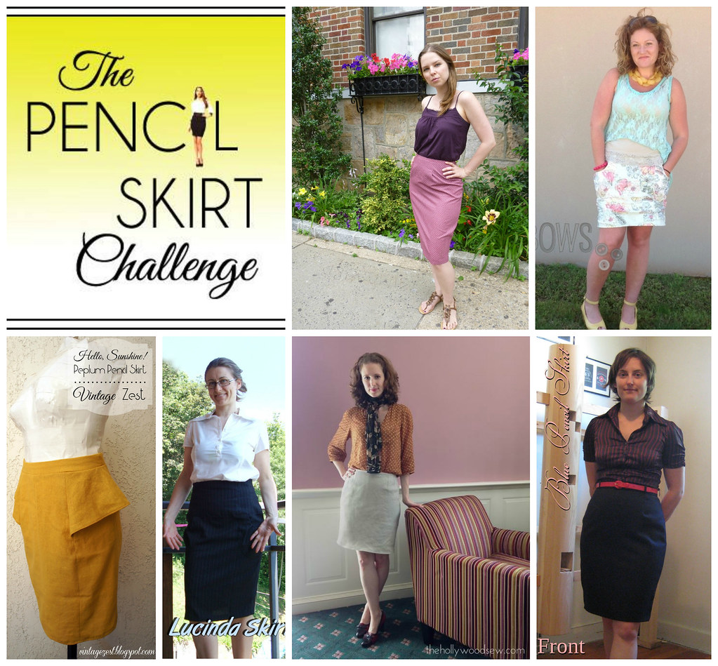Pencil Skirt Challenge Collage